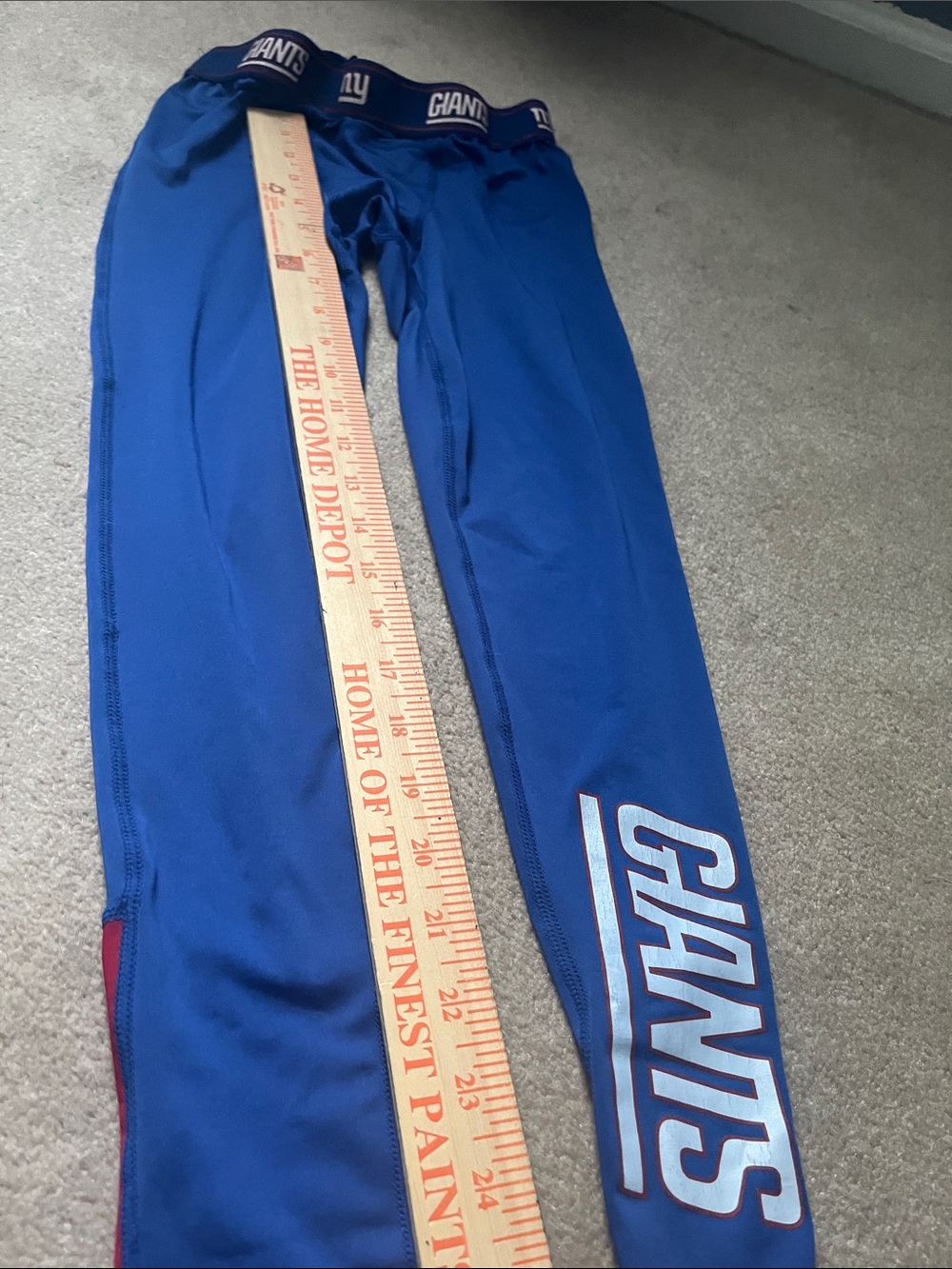 NFL Youth Giants Royal Blue Performance Leggings